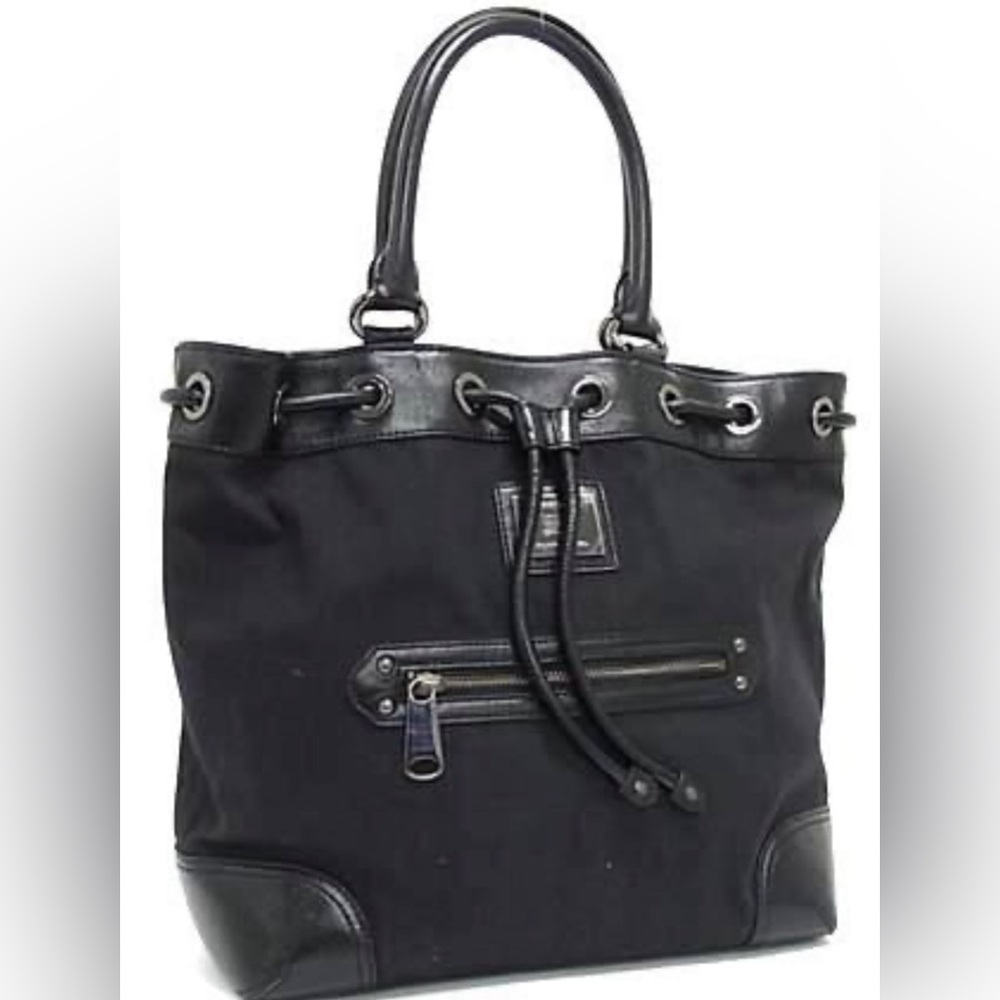 Authentic Burberry Blue Label Logo Drawstring Tote Bag